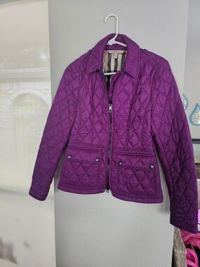 Burberry Purple Quilted Jacket